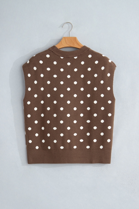 Mocha Dot Dolman Sweater
