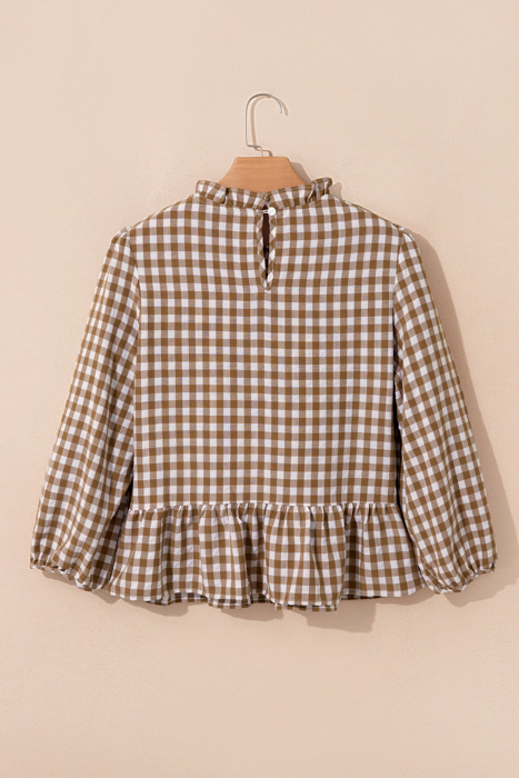 Rustic Plaid Peplum Top