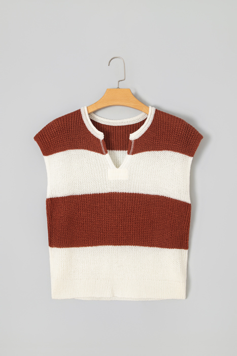 Canyon Stripe V-Neck Sweater