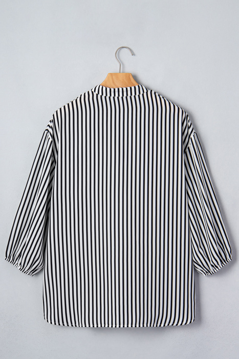 Midnight Stripe Button-Up