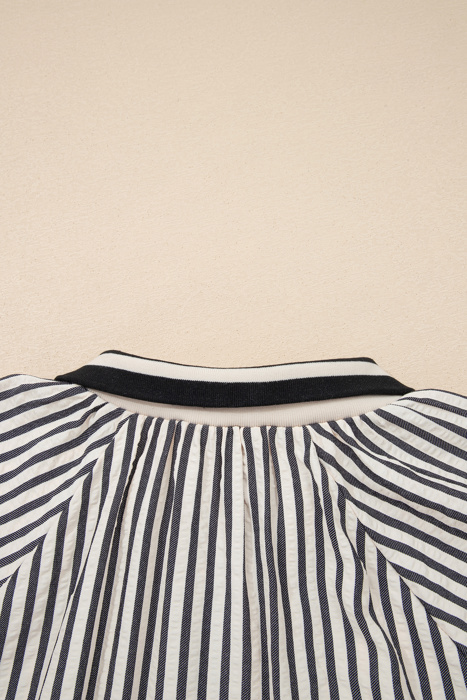 City Stripe Polo Blouse