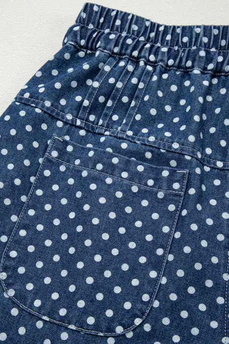 Dotty Blue Wide Leg Jeans