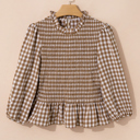  Rustic Plaid Peplum Top