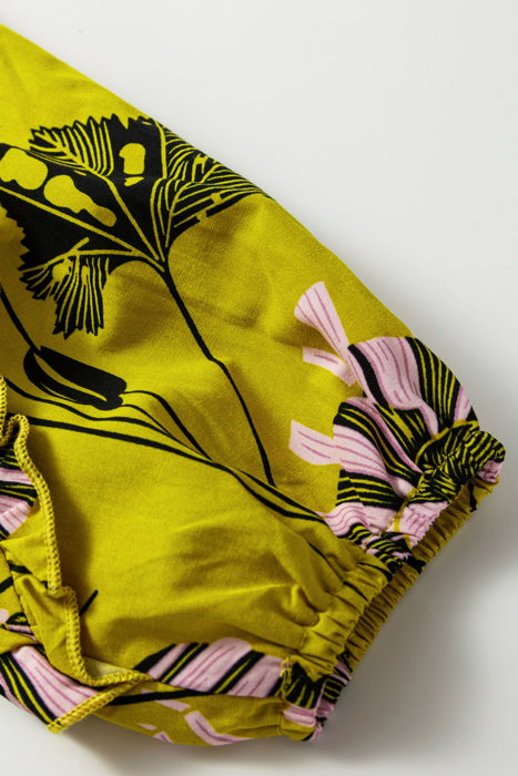 Golden Garden Ruffle Blouse