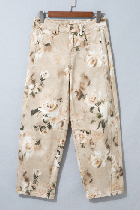 Prairie Bloom Barrel Jeans