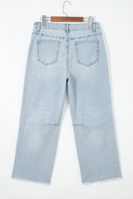 Blue Wander Cropped Barrel Jeans