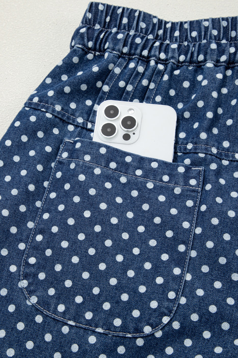 Dotty Blue Wide Leg Jeans