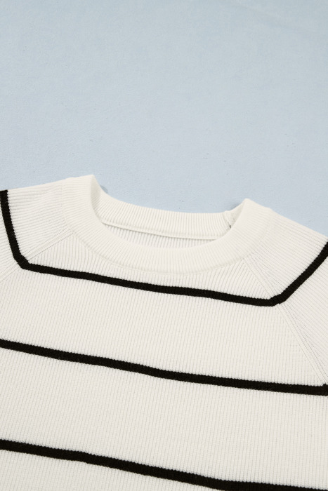 Seaside Stripe Ribbed Sweater Tee