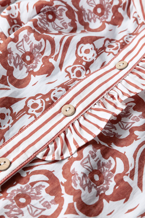 Wildflower Ruffle Stripe Shirt