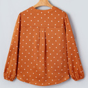  Cocoa Dot V-Neck Blouse