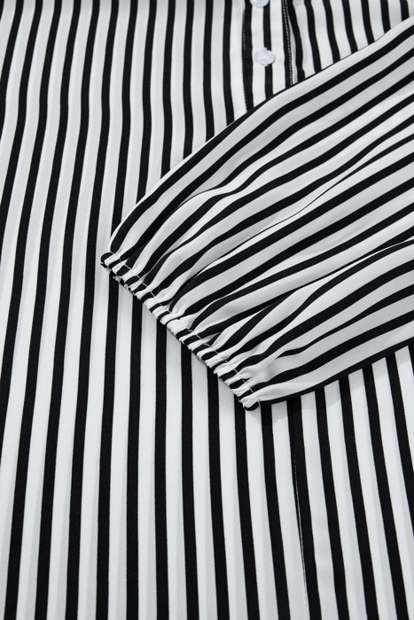 Midnight Stripe Button-Up