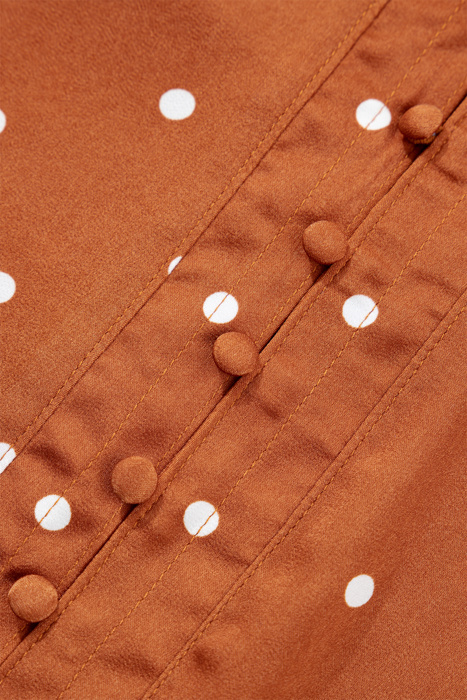 Cocoa Dot V-Neck Blouse