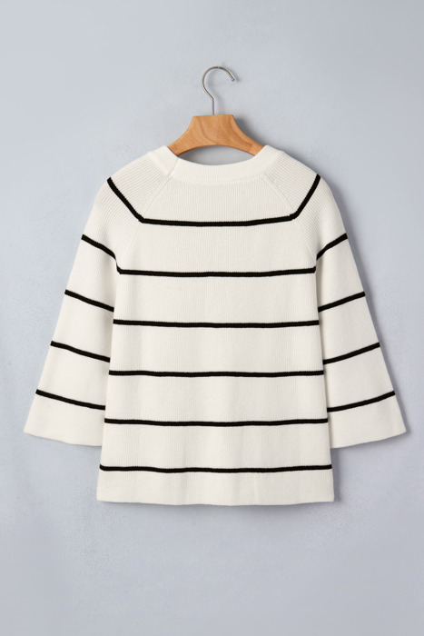 Seaside Stripe Ribbed Sweater Tee