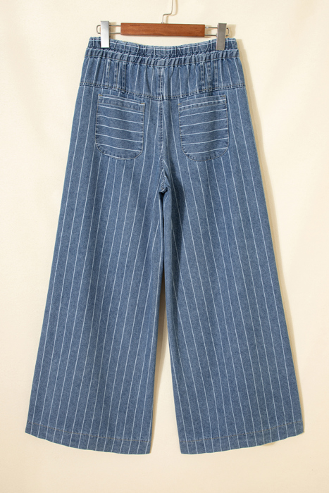 Blue Skies Stripe Wide Leg Jeans