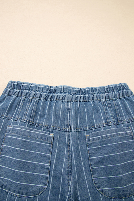 Blue Skies Stripe Wide Leg Jeans