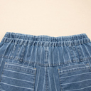  Blue Skies Stripe Wide Leg Jeans