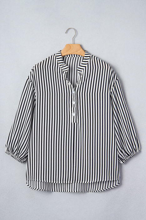 Midnight Stripe Button-Up
