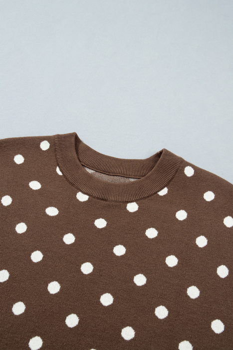 Mocha Dot Dolman Sweater