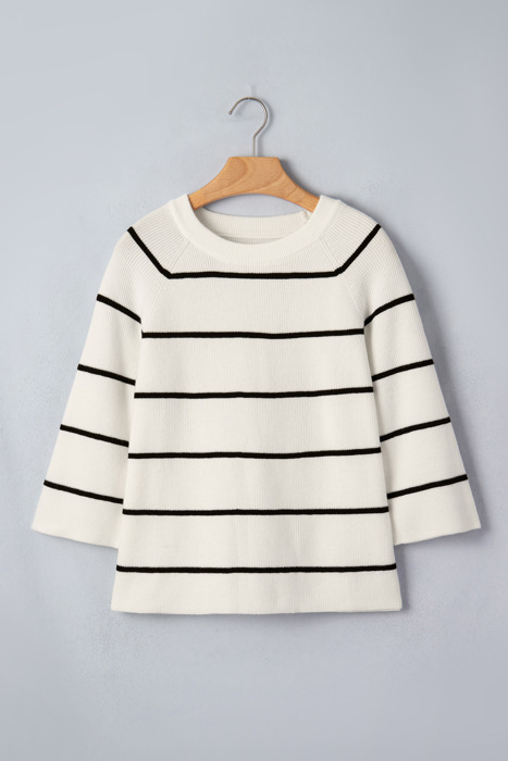 Seaside Stripe Ribbed Sweater Tee