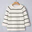  Seaside Stripe Ribbed Sweater Tee