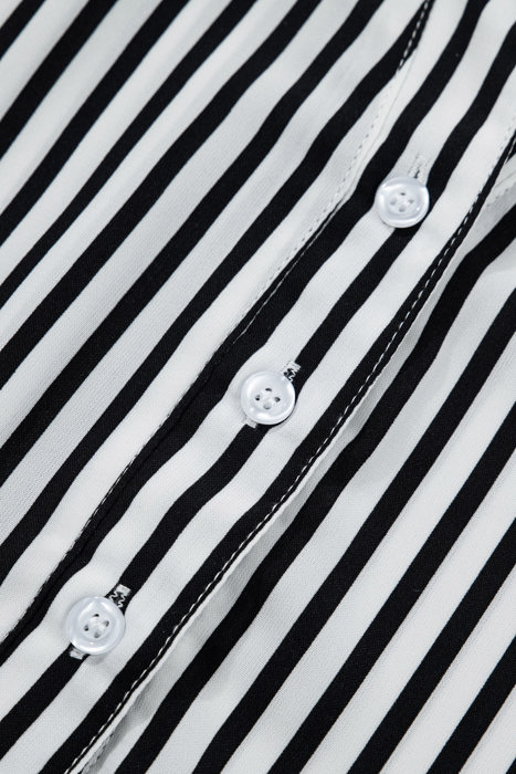 Midnight Stripe Button-Up
