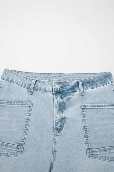 Blue Wander Cropped Barrel Jeans