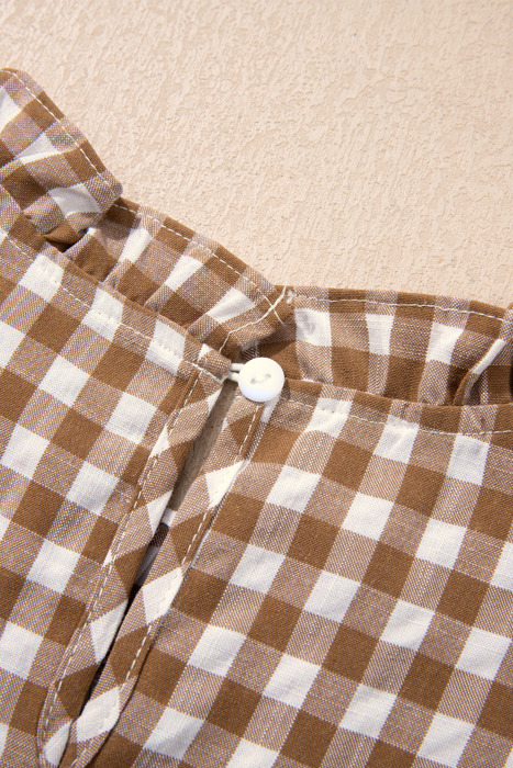 Rustic Plaid Peplum Top