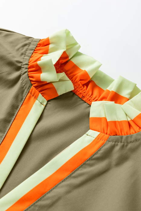 Clover Stripe Ruffle Blouse