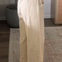  Apricot Stripe Drawstring Pants