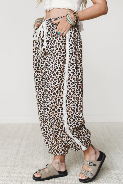 Midnight Leopard Ankle Pants