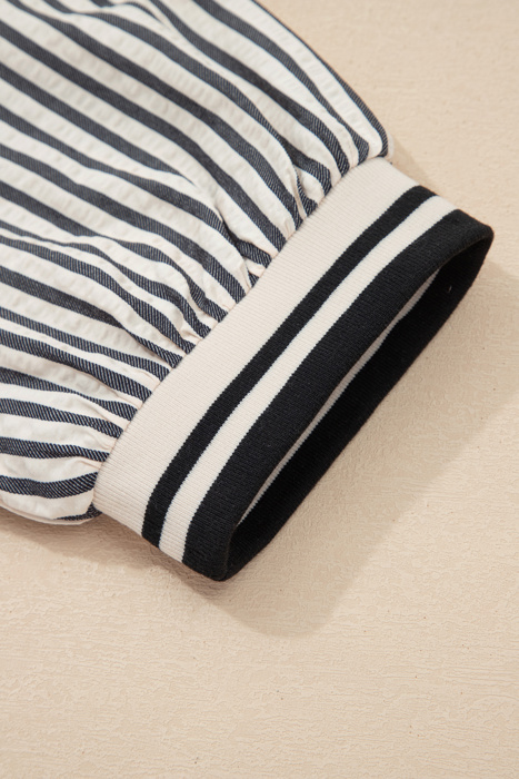 City Stripe Polo Blouse