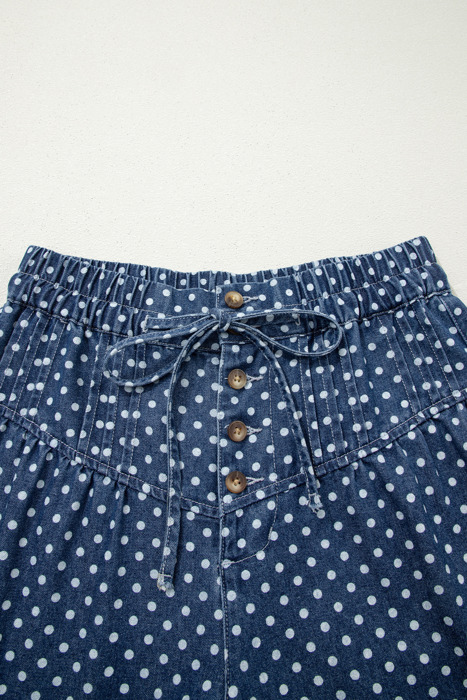 Dotty Blue Wide Leg Jeans