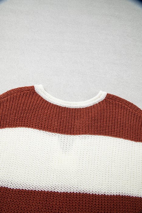 Canyon Stripe V-Neck Sweater