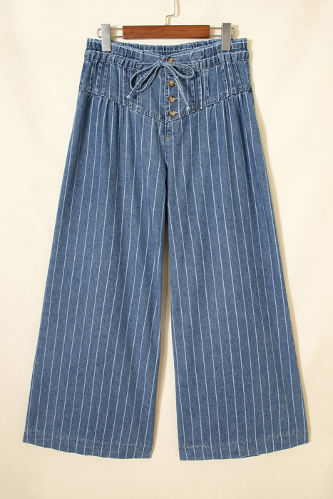 Blue Skies Stripe Wide Leg Jeans