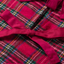  Scarlet Plaid Tie-Neck Blouse