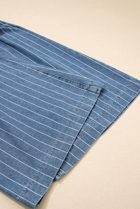 Blue Skies Stripe Wide Leg Jeans
