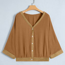  Midnight Glimmer V-Neck Blouse