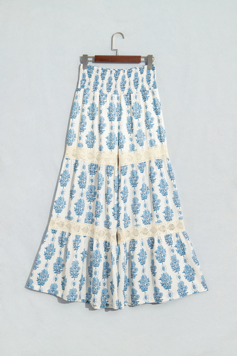 Blue Garden Lace Pants
