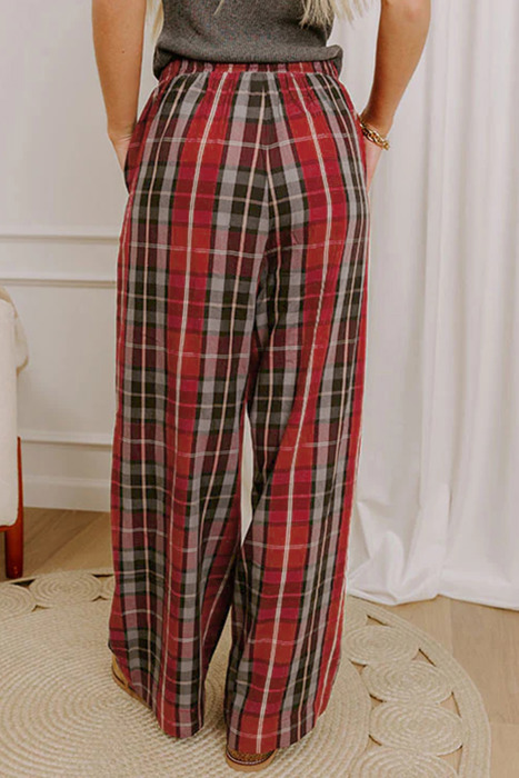 Cozy Plaid Pocket Pants
