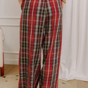  Cozy Plaid Pocket Pants