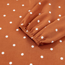  Cocoa Dot V-Neck Blouse