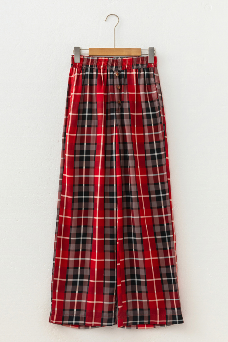 Cozy Plaid Pocket Pants