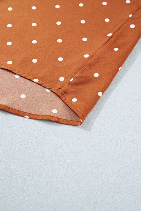 Cocoa Dot V-Neck Blouse
