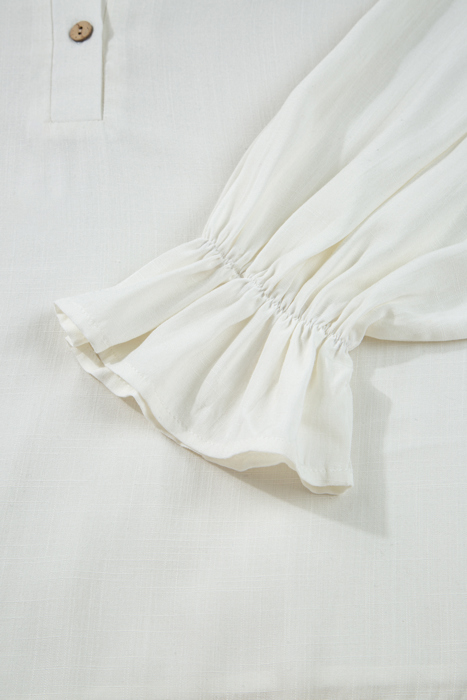 Snowdrop Ruffle Puff Shirt