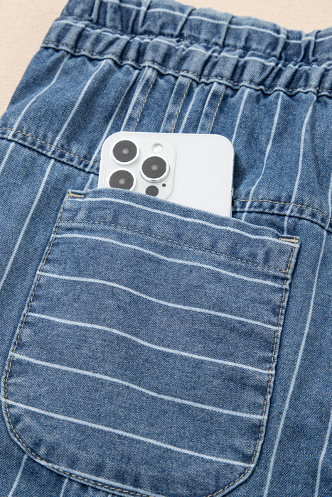 Blue Skies Stripe Wide Leg Jeans