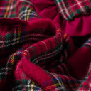  Scarlet Plaid Tie-Neck Blouse