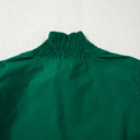  Evergreen Leopard Trim Blouse