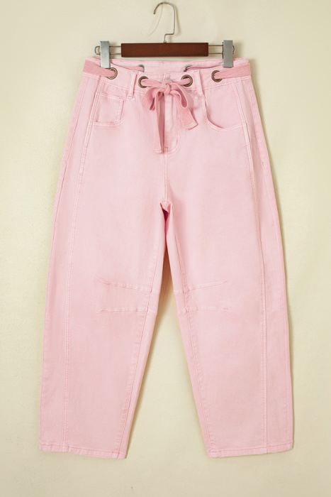 Blush & Bold Barrel Jeans