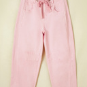  Blush & Bold Barrel Jeans