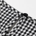  Midnight Plaid Shirred Blouse